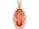 un pendentif en saphir orange et diamants, signé Van Cleef