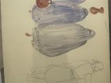 a picture of a drawing of a woman and a child