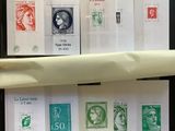 a lot of different stamps on a shelf in a store