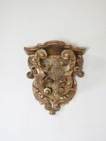 PAIRE DE CONSOLES D'APPLIQUE en bois sculpté et doré à décor… (photo 3)