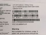 a close up of the back of a cell phone with a barcode on it