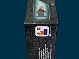 a black box with a lego figure on top of it