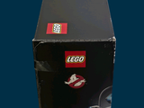 a box with a lego ghostbust figure inside of it