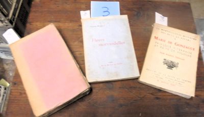 trois livres sont posés sur une table les uns à côté des autres