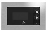 an image of a stainless steel microwave on a white background