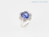 a blue sapphire and diamond ring