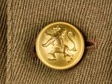 a gold button with a picture of a lion on it