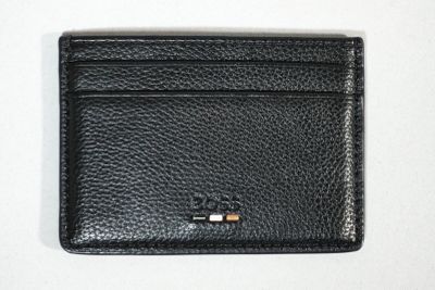 HUGO BOSS Porte carte en cuir noir