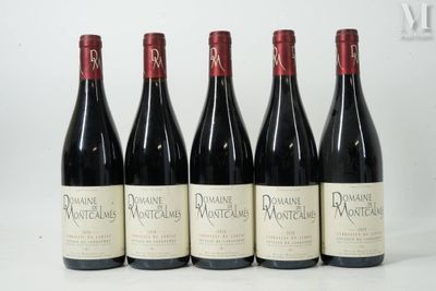 six bouteilles de vin sont alignées sur une surface blanche