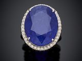 a sapphire and diamond ring