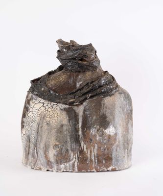 Jeanne GRANDPIERRE (1942-2019), Buste de femme, Grès verniss…