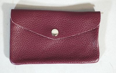 BIBI LA DOUCE Porte-monnaie en cuir bordeaux