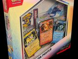 La boîte contient une collection de cartes Pokémon.