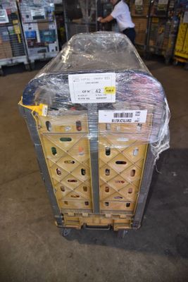 a pallet full of boxes in a warehouse