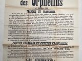 an old french newspaper advertises the liberation of the french people