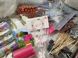 a pile of assorted items sitting on a table