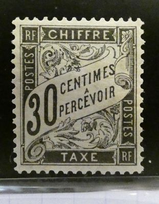 an old postage stamp with the words 30 cents percevoir on it