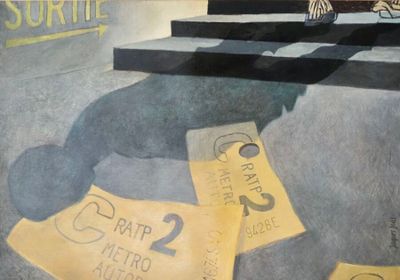 Jacques JOOS (1945-2021), « Paris Métro », huile sur toile, …