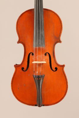 an old violin with a bow on a white background