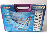 a purple case with a bunch of toys inside of it