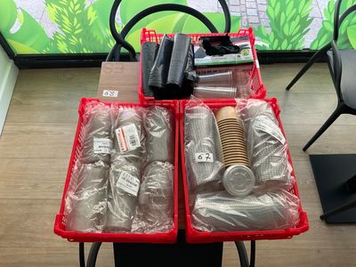 a table that has a bunch of items on it