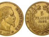 une pièce d'or « sovereign » représentant le profil d'une femme