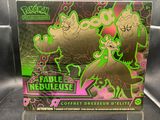 a box of pokemon trading cards with a cartoon character on it