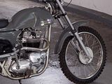 a motorcycle that is parked in a garage