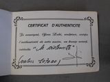 a certificate on the inside of an open book