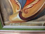a picture of a painting of a woman ' s legs