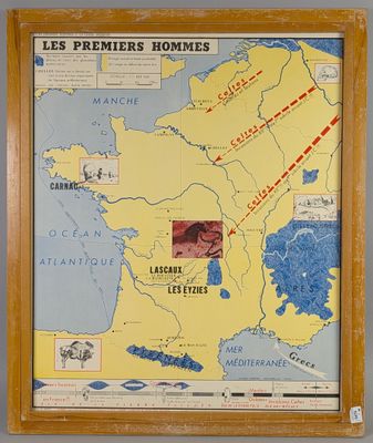 carte encadrée de la France indiquant l'emplacement de « Le Premiers Hommes »