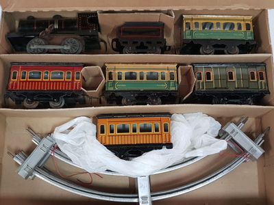 JEP "0", rame comprenant : petite locomotive 020 mécanique L…