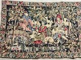 an image of a tapestry with people and animals on it