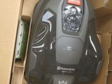 une souris noire et grise dans une boîte posée sur une table
