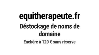 Nom de domaine equitherapeute.fr.
