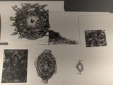 plusieurs dessins en noir et blanc représentant un oiseau et une tortue