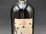 a bottle of liquor that is sitting on a table