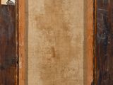 painting of a wooden frame with a piece of paper in it