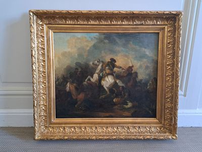 une image d'un tableau représentant un homme sur un cheval
