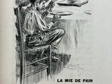illustration of a child sitting at a table with a plate of food