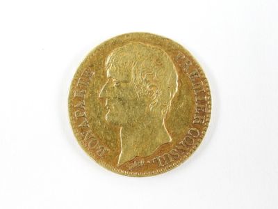 l'image d'une pièce d'or sur laquelle figure le visage d'un homme
