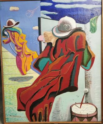 Harry CARLSSON (1891-1968) Composition surréaliste aux music…