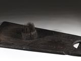 un objet noir d'où sortent plein d'aiguilles