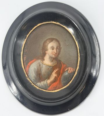 tableau représentant un homme vêtu d'une cape rouge et tenant une épée