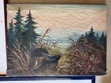 une image d'une peinture d'un grouser dans un champ