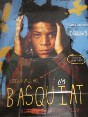 the movie poster for the film basquiat, starring a young man with dreadlocks