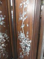 CHINE - Paravent en bois à 4 feuilles à décor incrusté de na… (photo 3)