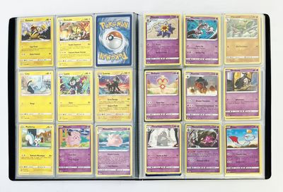 Il y a beaucoup de cartes Pokémon dans ce livre