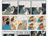 an image of a comic strip with a cartoon of a man in uniform talking to another man