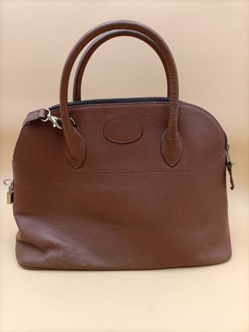 Sac de style bolide en cuir fauve piquet sellier